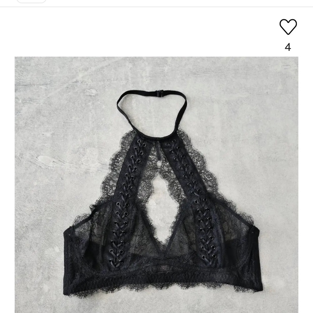 Victoria’s Secret Black Lace Halter Bralette from the Very Sexy Collection
